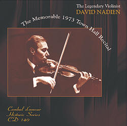 Cembal d'amour CD 140, David Nadien, Violin